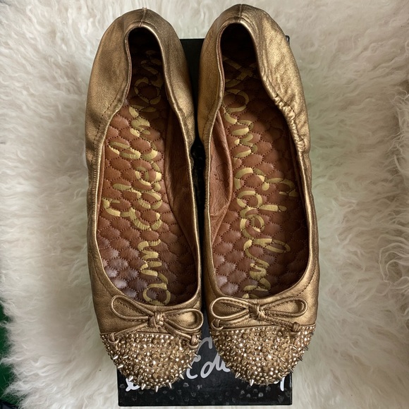 Sam Edelman Egypt Gold Beatrix Flat - Picture 2 of 6